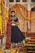 Shubhkala Black Silk Digital Printed Work Navratri Lehenga Choli